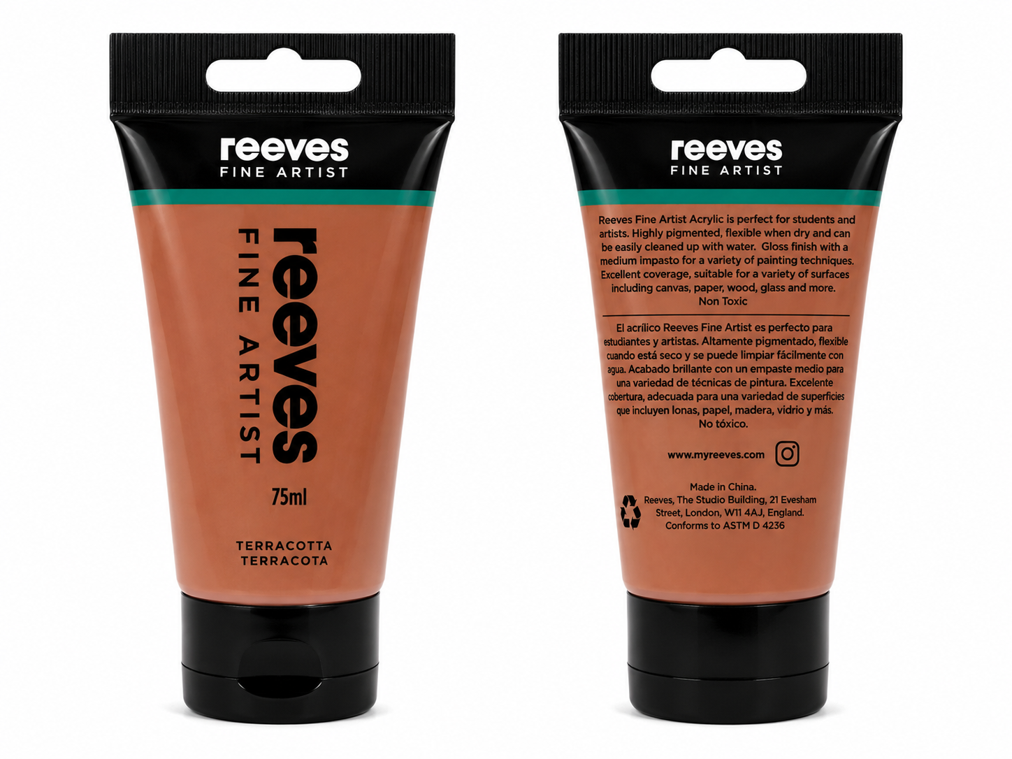 Reeves Acrylic Paint 75ml Terracotta