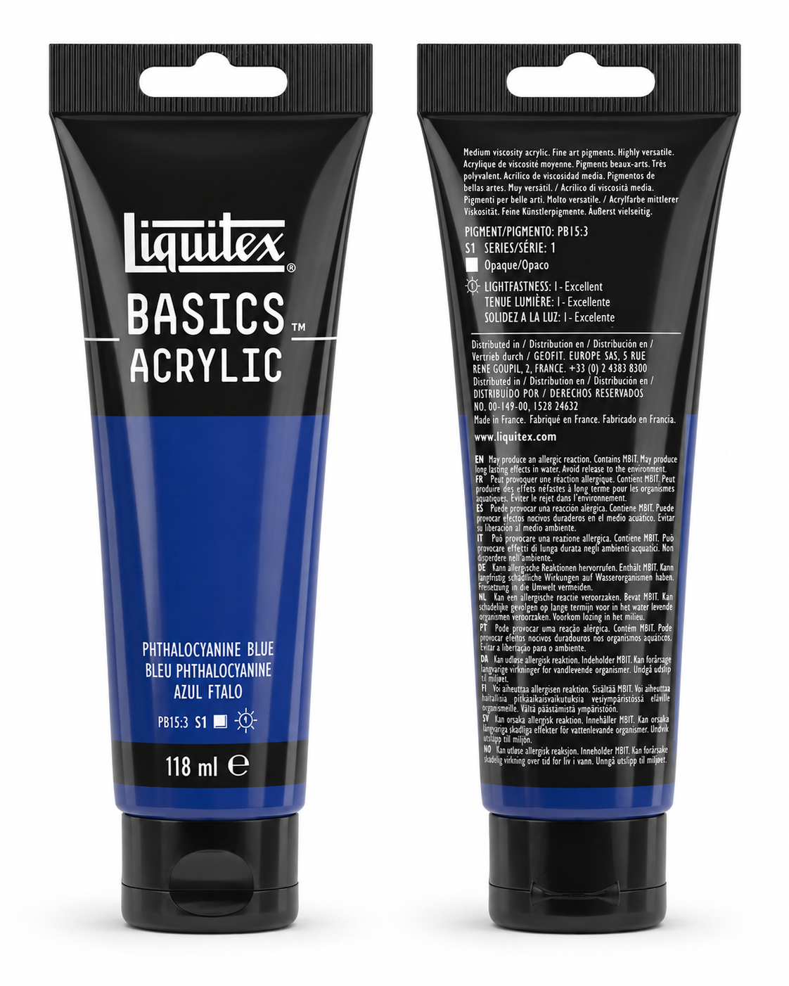 Liquitex Basics Acrylic Paint Phthalocyanine Blue 118ml