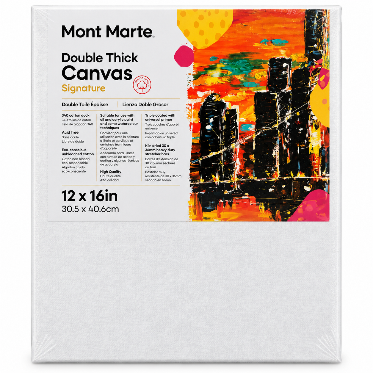 Mont Marte Double Thick Canvas 12 x 16in