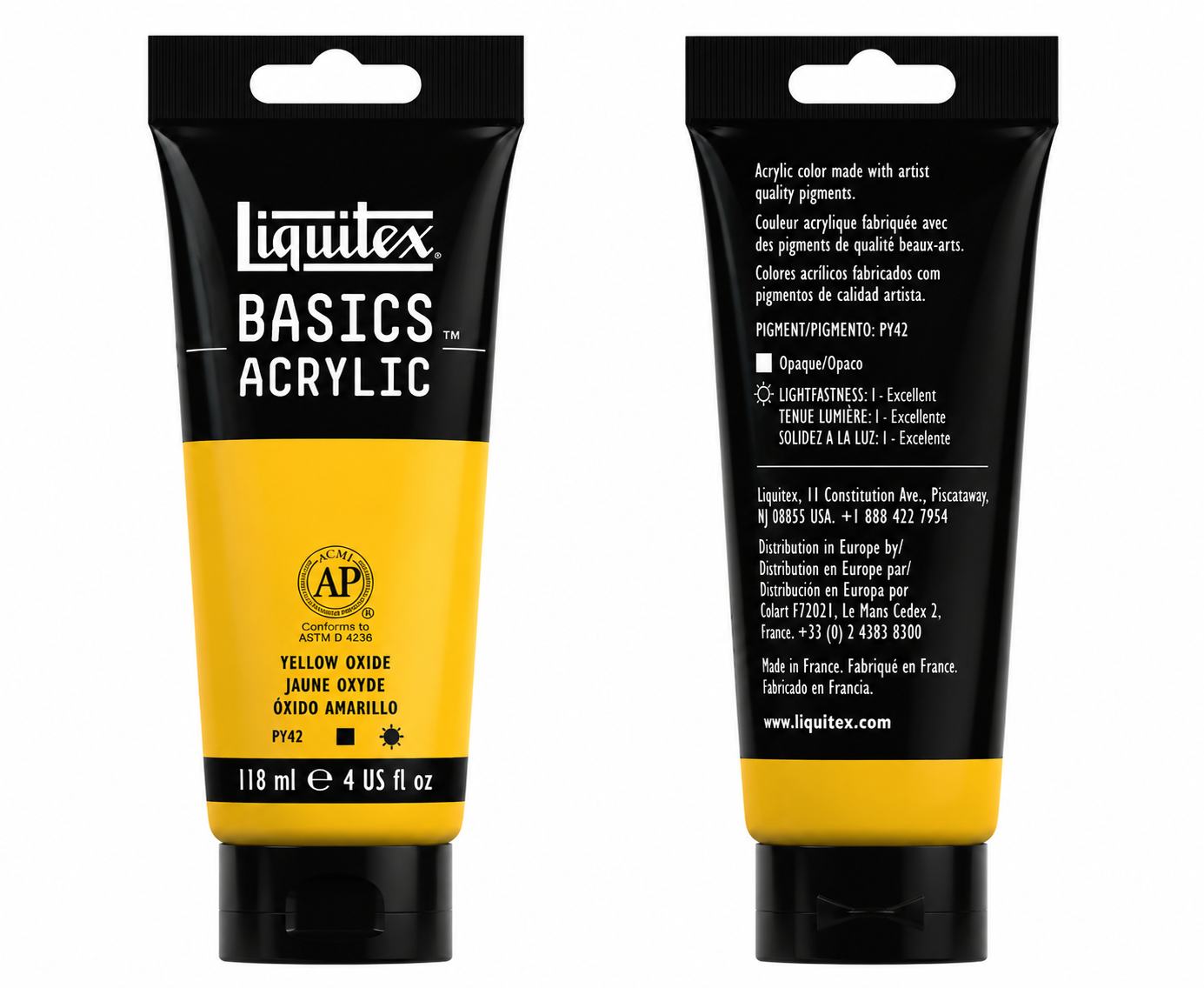 Liquitex Basics Acrylic Paint Yellow Oxide 118ml