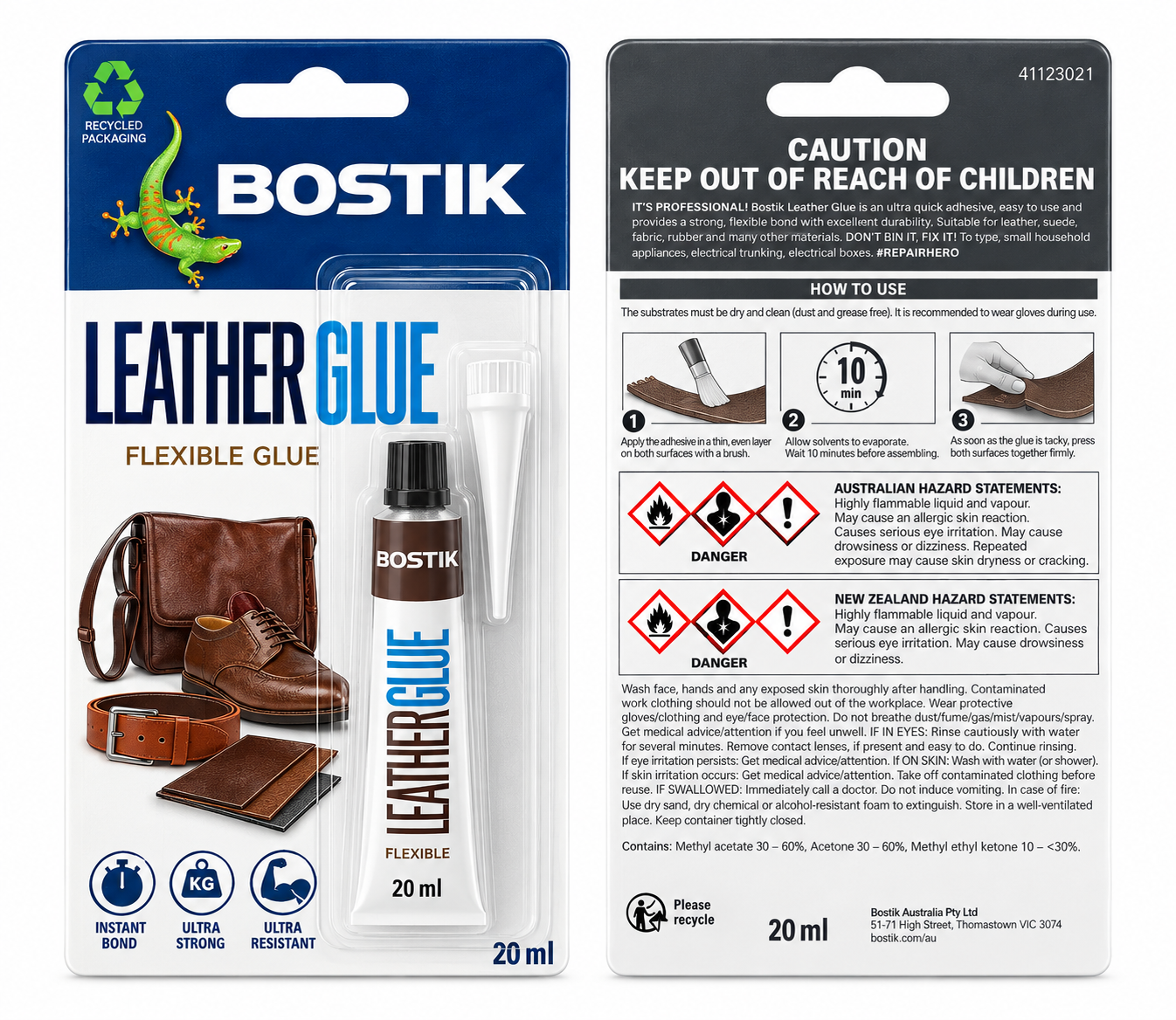 Bostik Leather Glue Flexible Adhesive 20ml