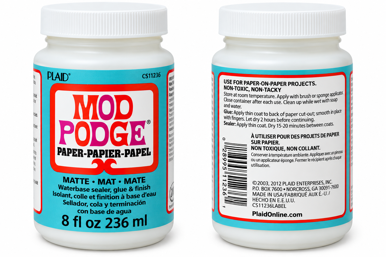 Mod Podge Paper Matte Sealer Glue & Finish 236ml