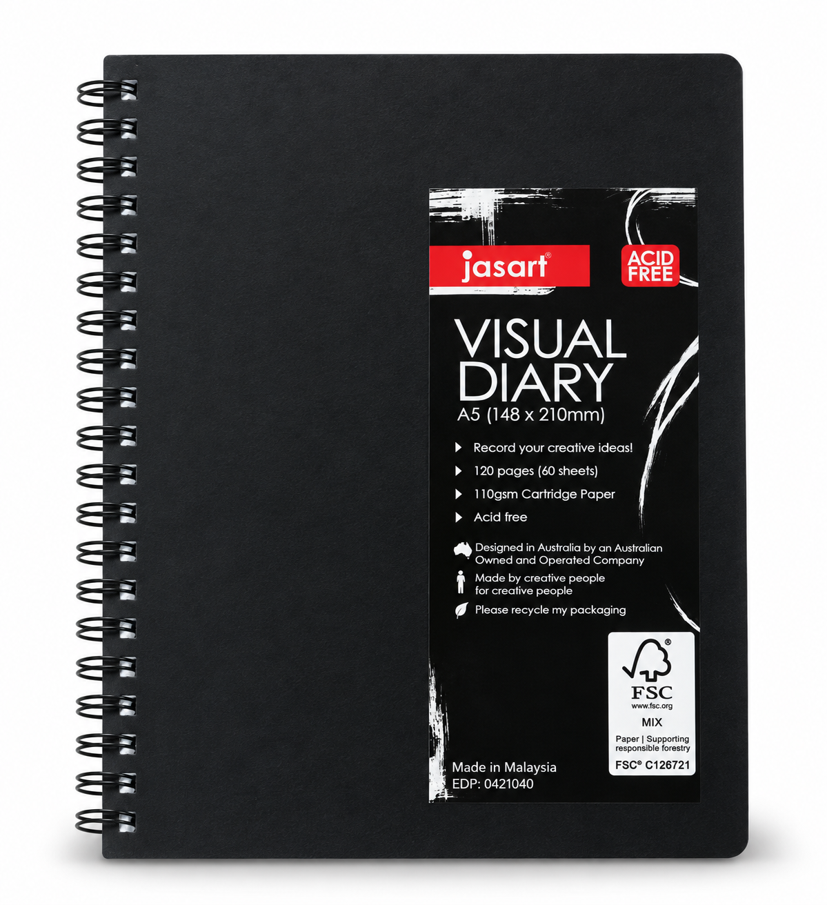 Jasart Visual Diary A5 110gsm - Black
