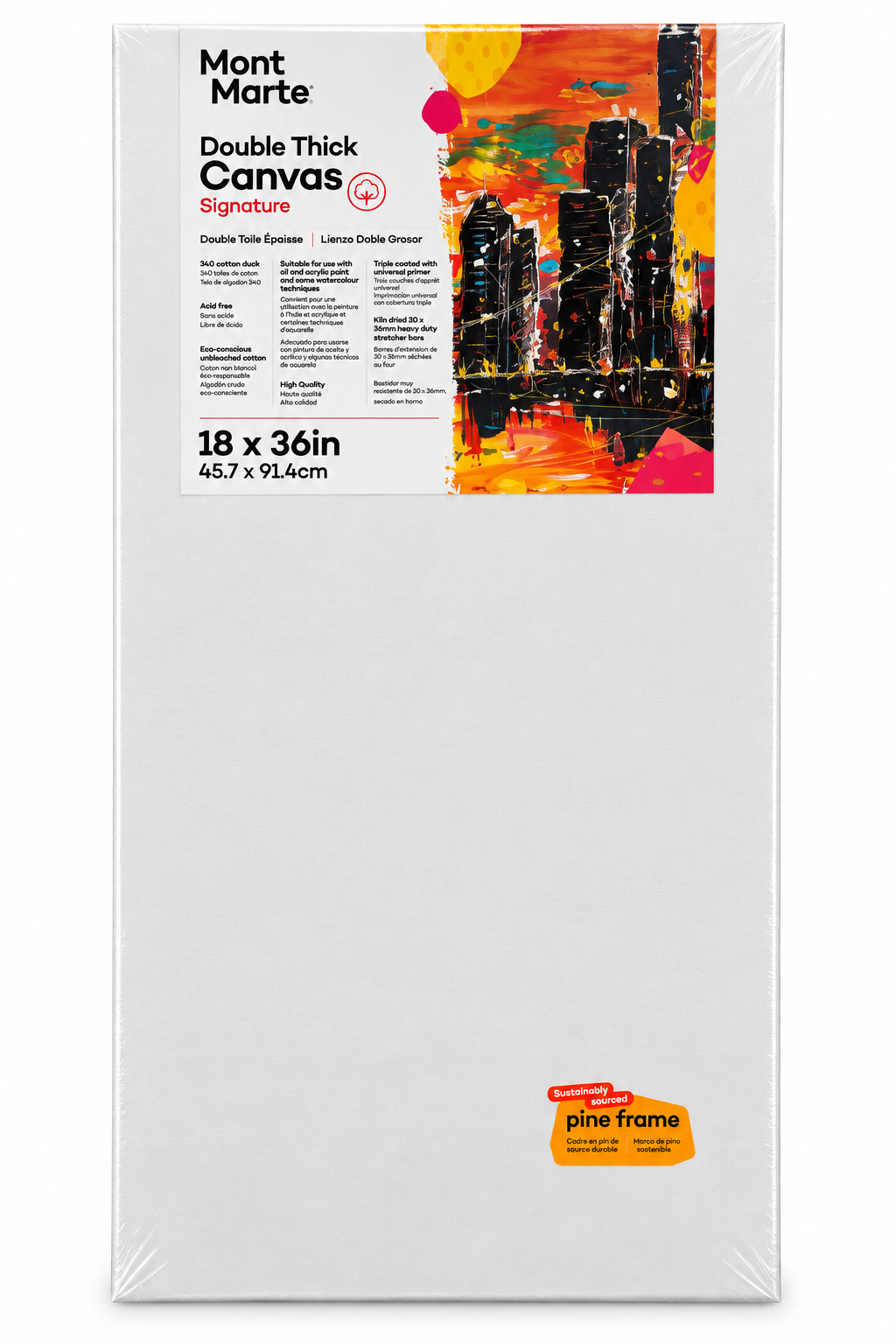 Mont Marte Double Thick Canvas 18 x 36in