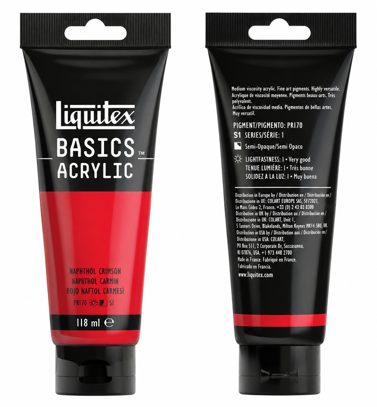 Liquitex Basics Acrylic Paint Napthol Crimson 118ml
