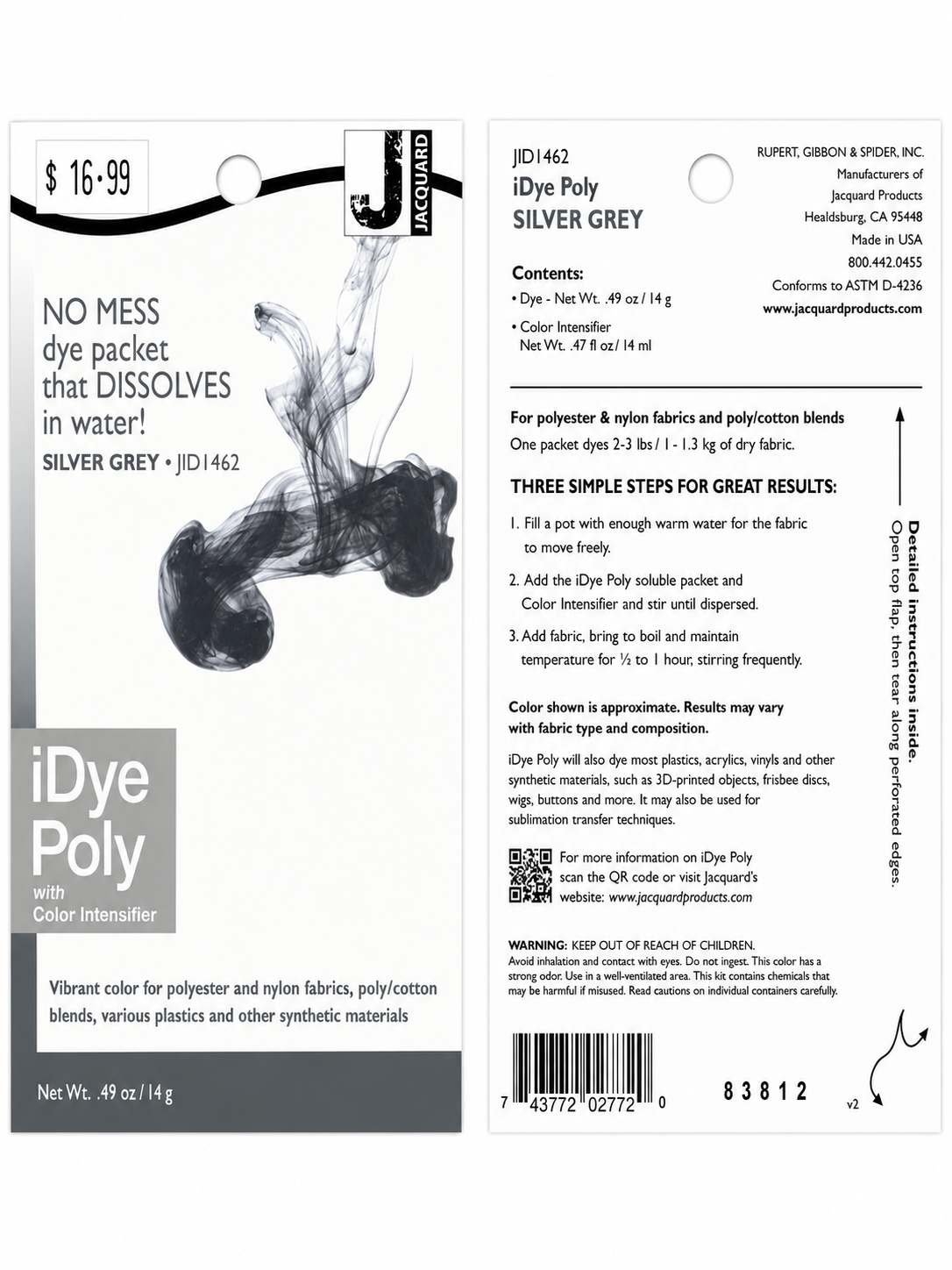 Jacquard iDye Poly Silver Grey 14g