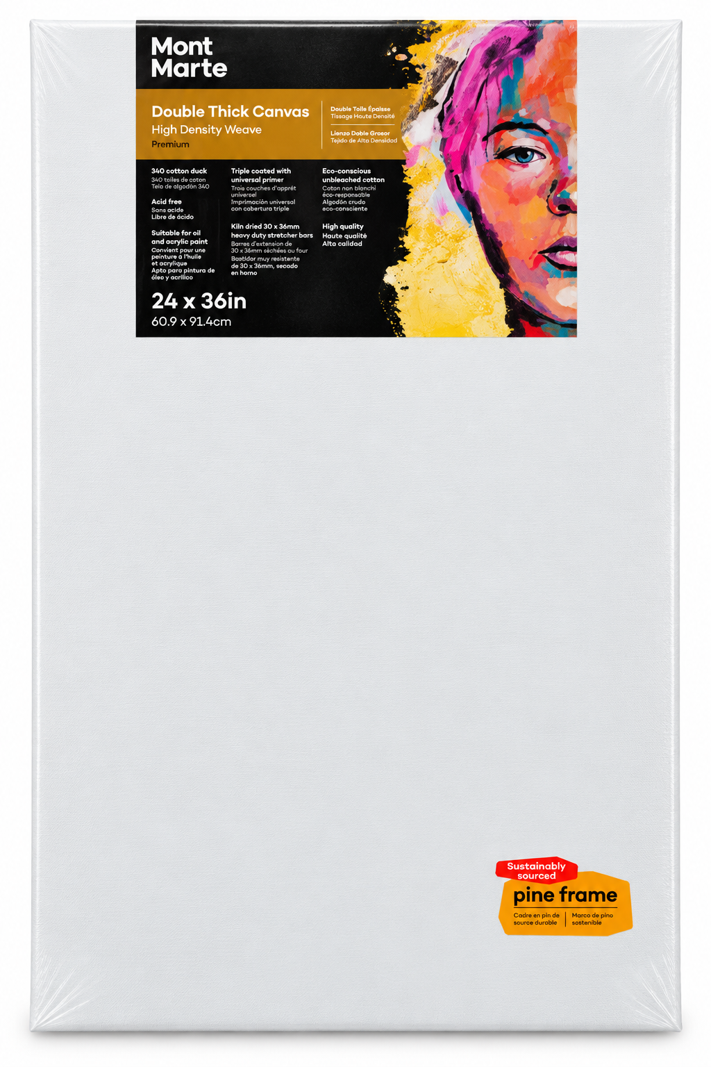 Mont Marte Double Thick Canvas 24 x 36in