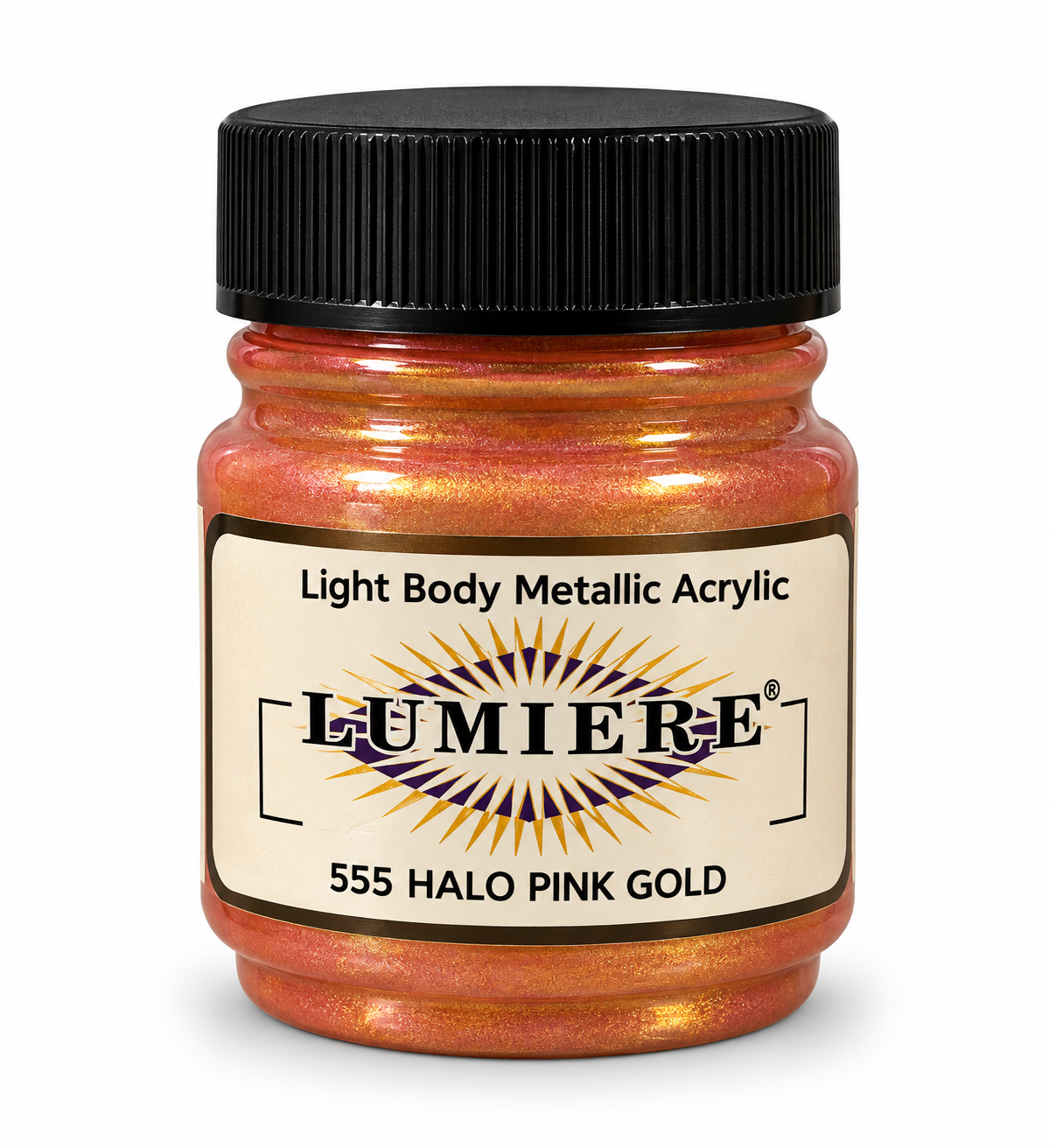 Jacquard Lumiere Halo Pink Gold Metallic Acrylic & Fabric Paint 66.54ml