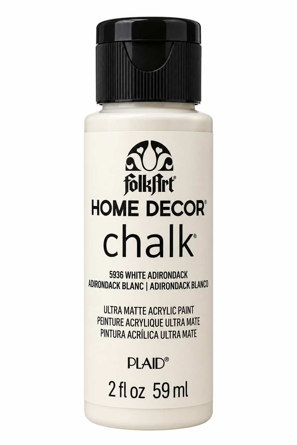 FolkArt Home Decor Chalk Acrylic Paint White Adirondack 59ml