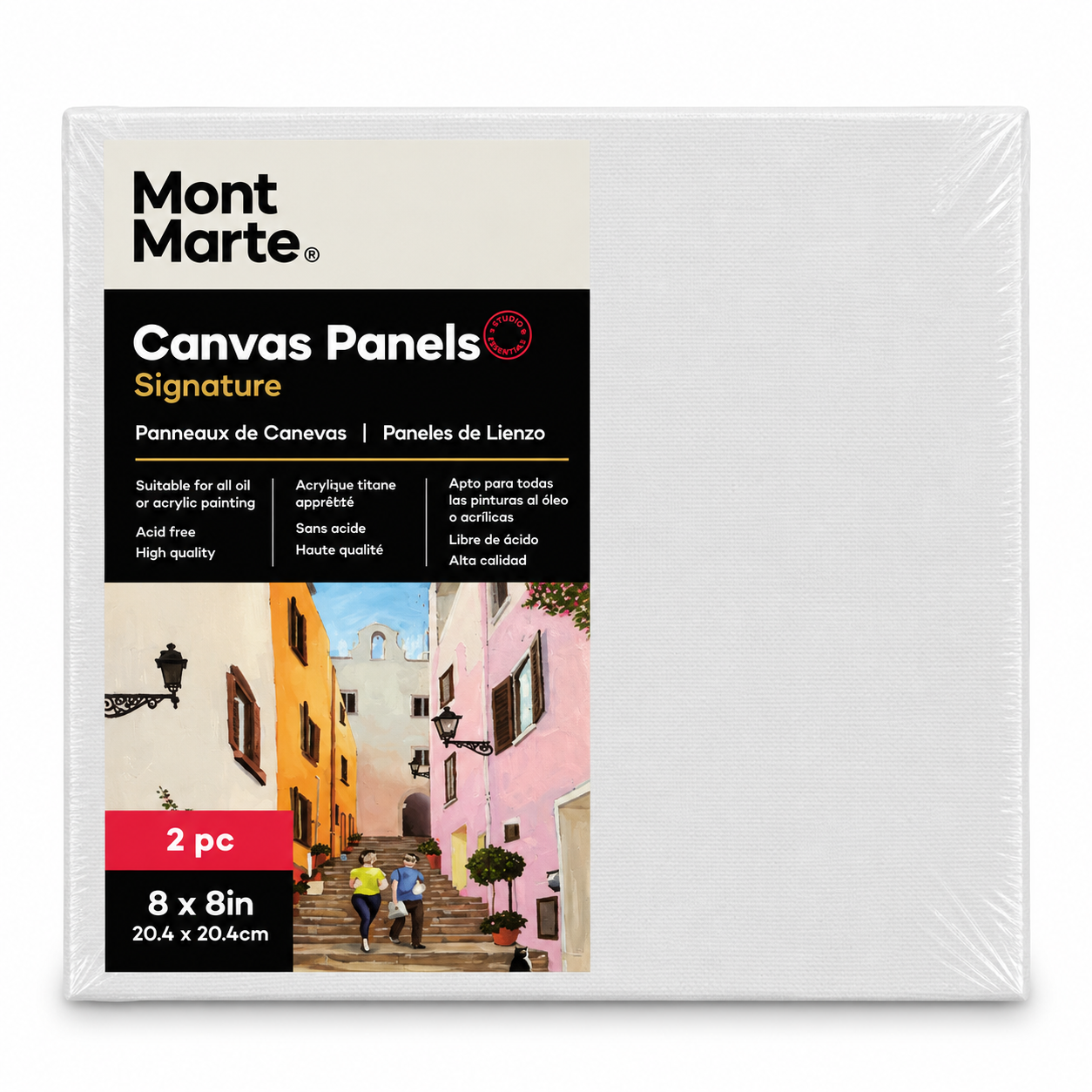 Mont Marte Signature Canvas Panels 8 x 8in - 2 Pack