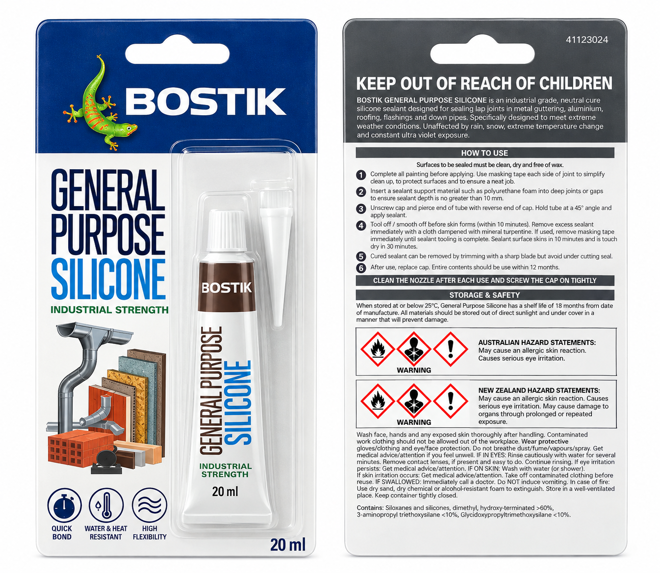 Bostik General Purpose Silicone Sealant 20ml