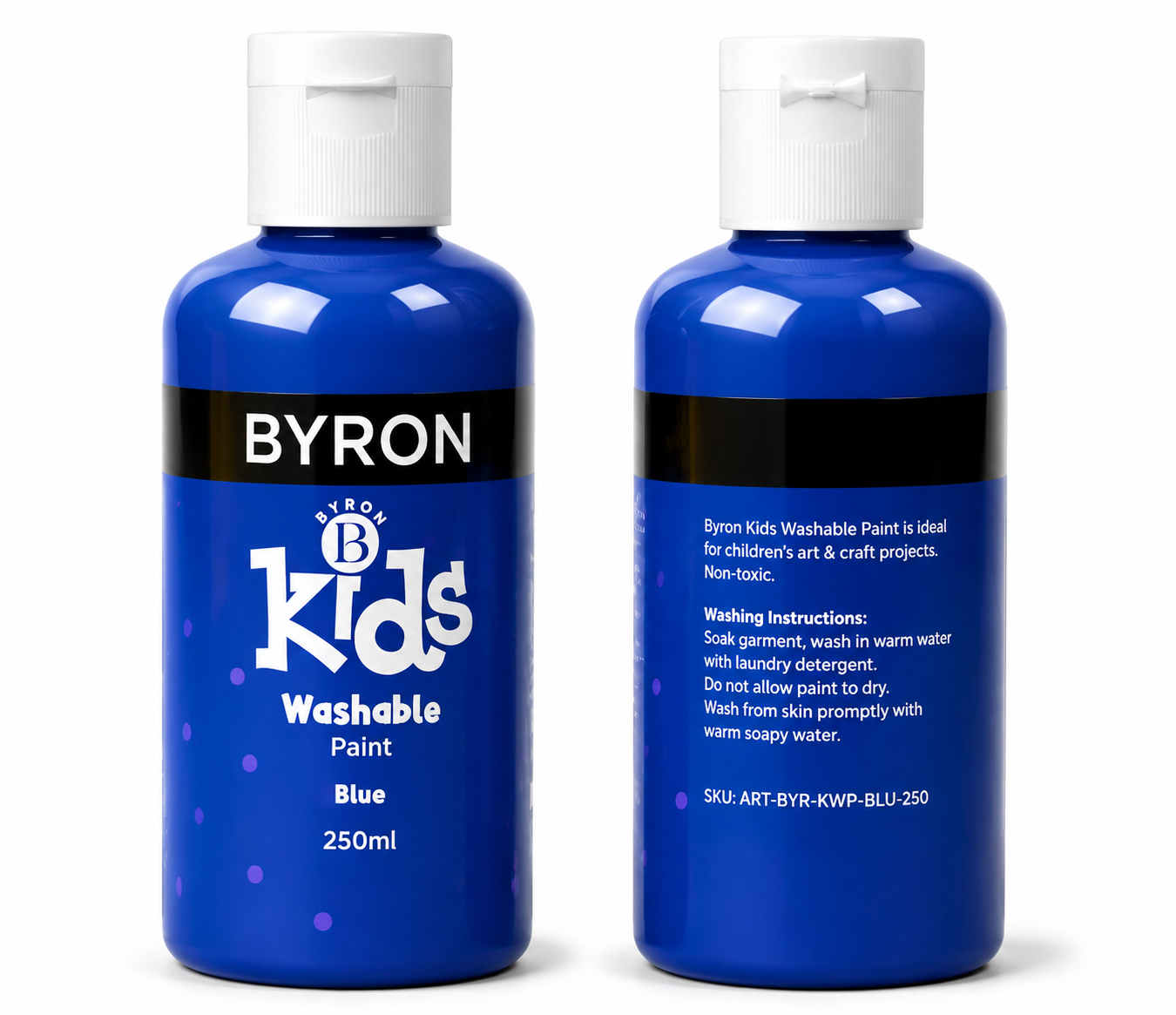 BYRON Kids Washable Paint 250ml Blue