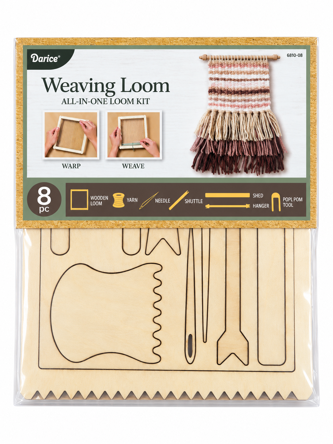 Bucilla Weaving Loom All-in-One Loom Kit 8 Piece