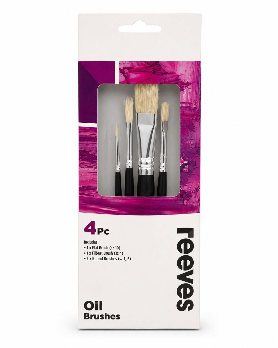 Reeves Oil Brushes 4 Piece