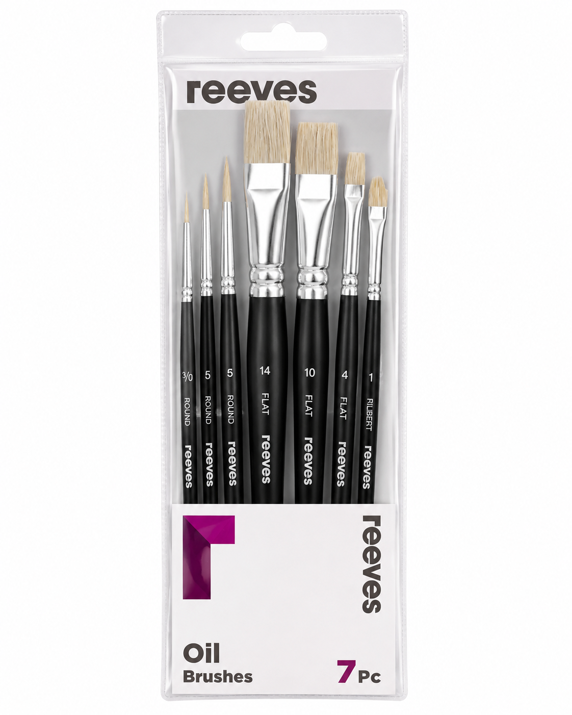 Reeves Oil Brushes 7 Pieces