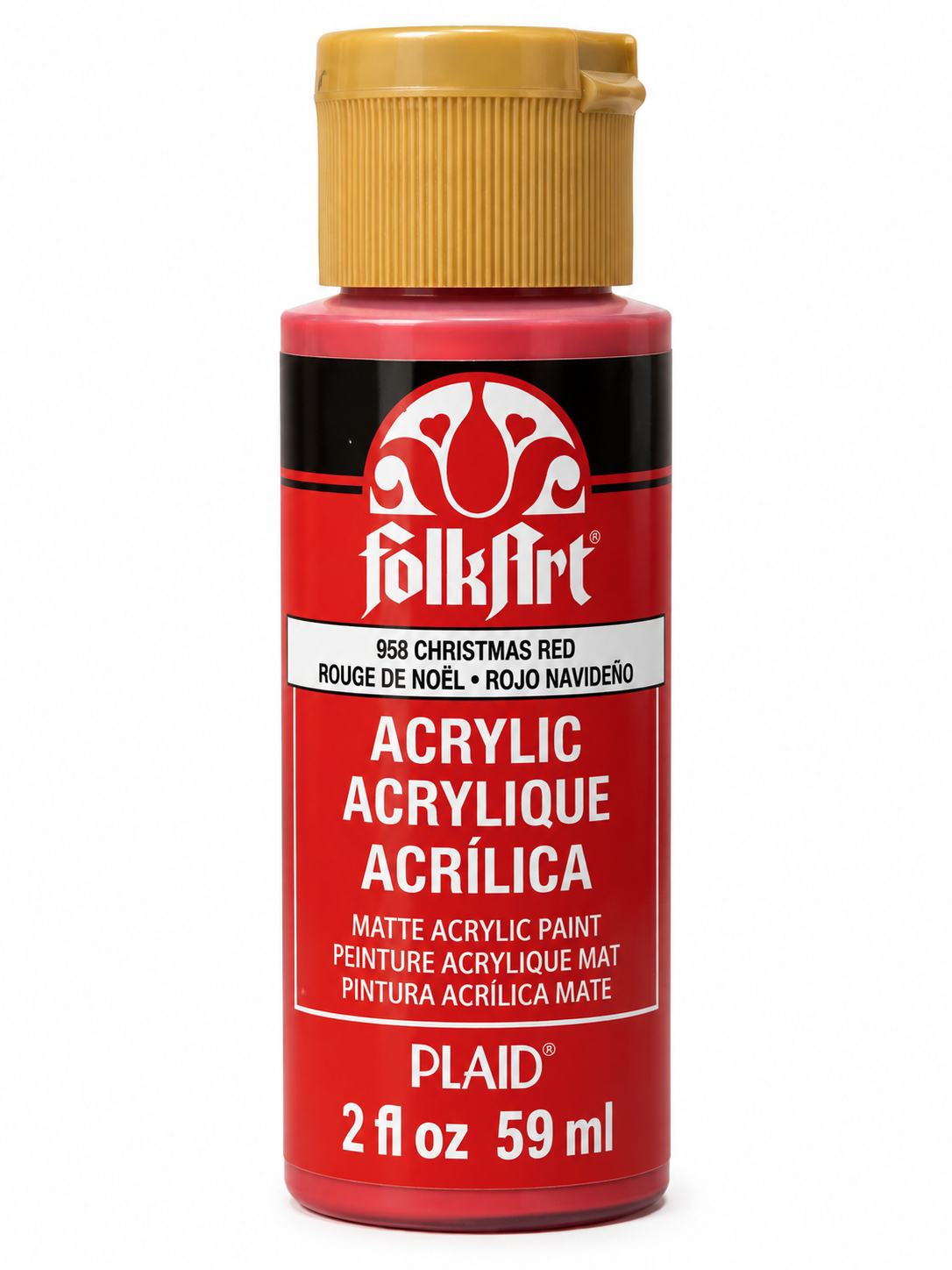 FolkArt Matte Acrylic Paint Christmas Red 59ml