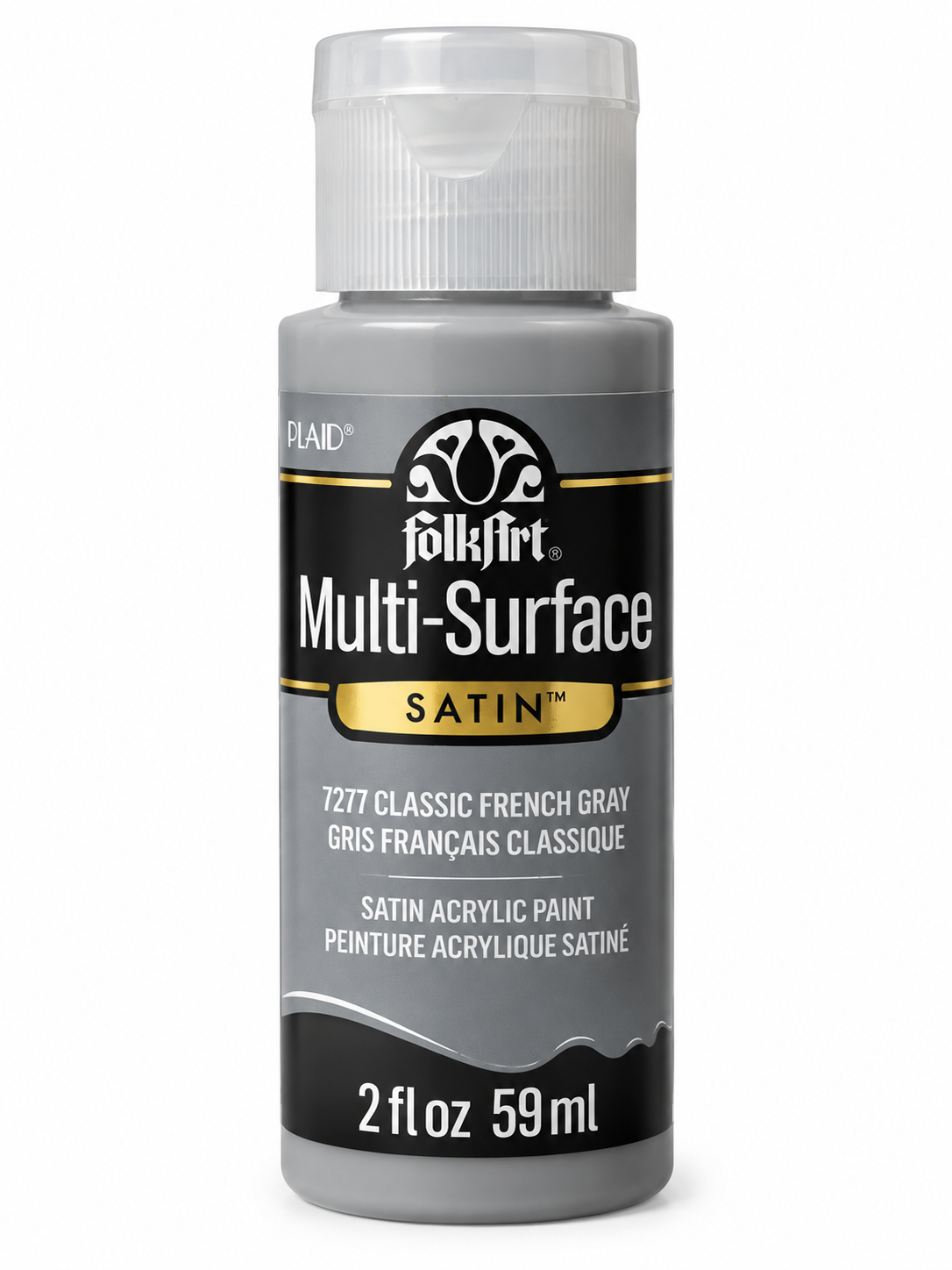FolkArt Multi-Surface Satin Acrylic Paint Classic French Gray 59ml