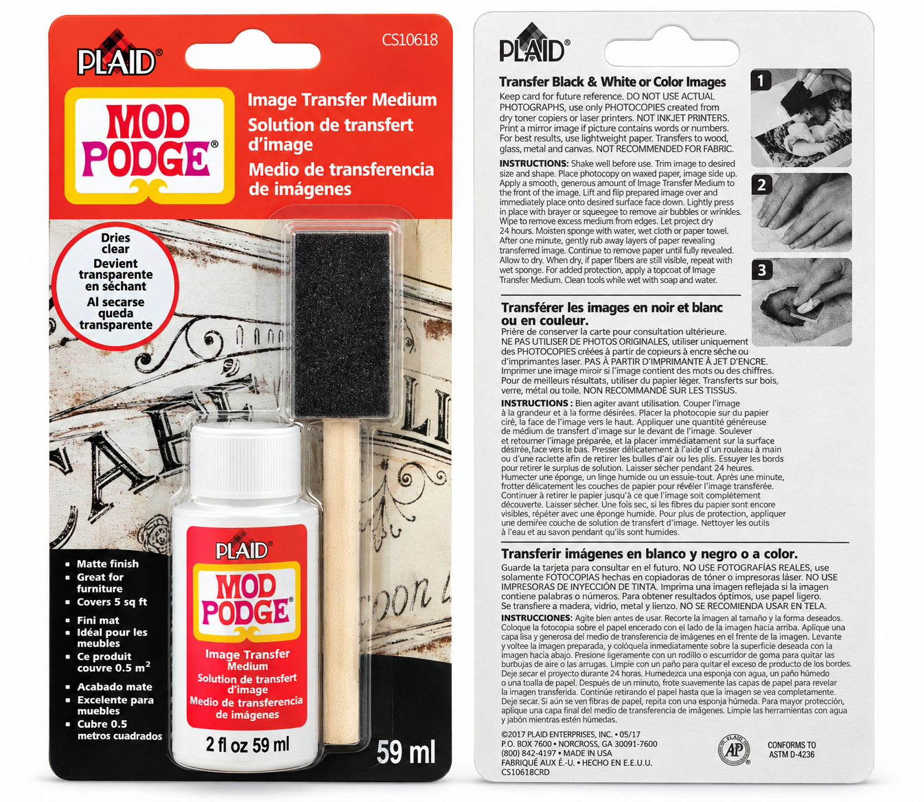 Plaid Mod Podge Image Transfer Medium Matte 59ml