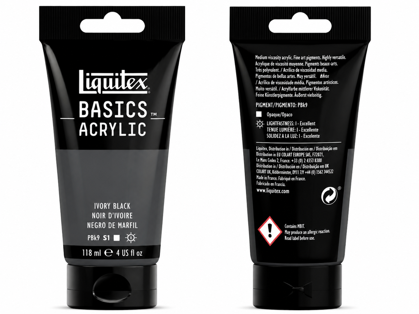 Liquitex Basics Acrylic Paint Ivory Black 118ml