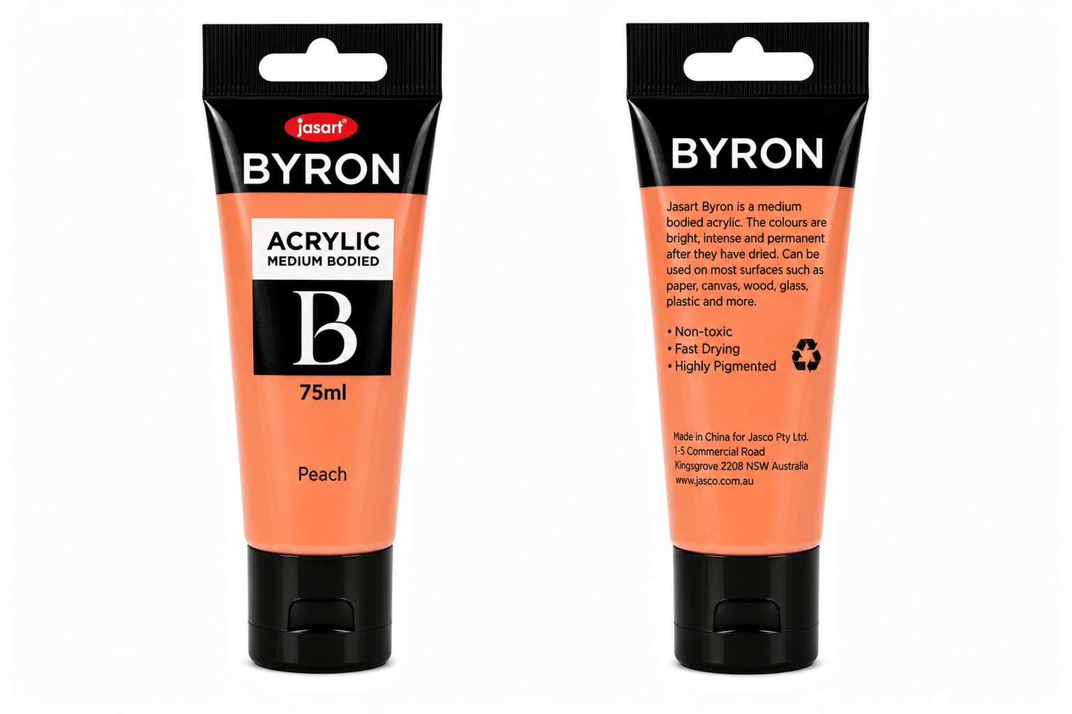 Byron Acrylic Paint 75ml Peach