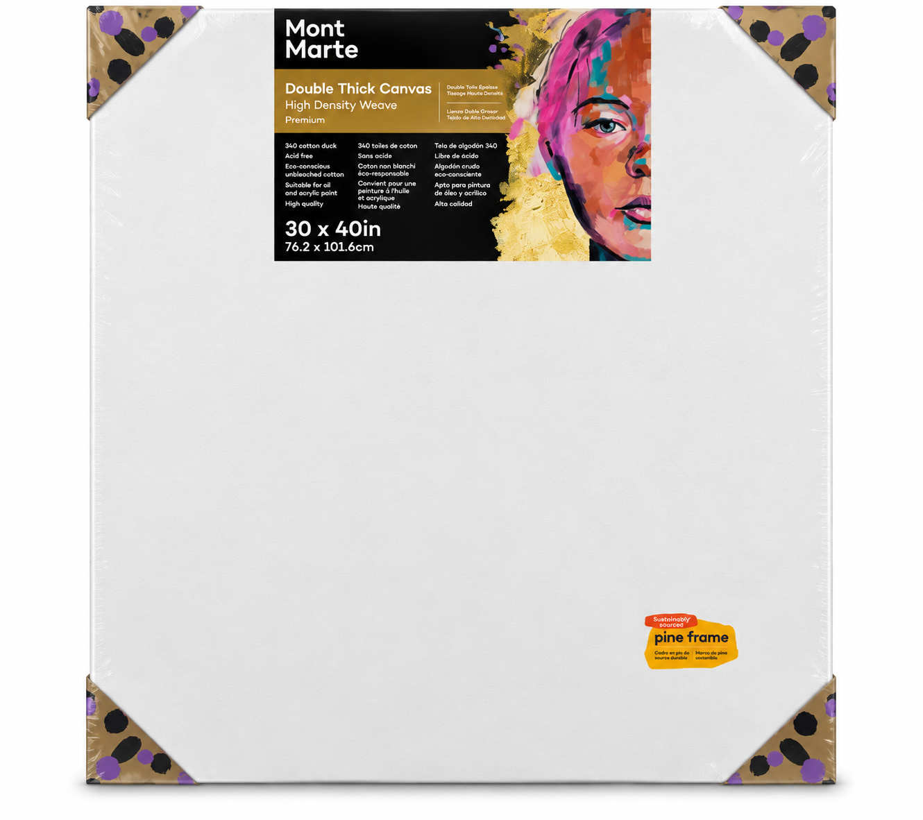 Mont Marte Double Thick Canvas 30 x 40in