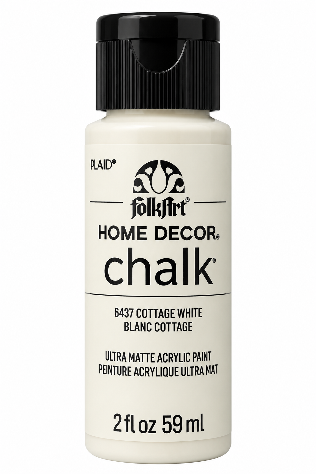 FolkArt Home Decor Chalk Acrylic Paint Cottage White 59ml