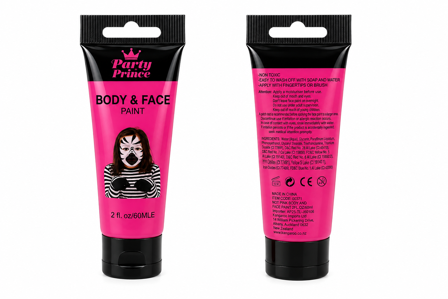 Party Choice Body & Face Paint 60ml - Hot Pink