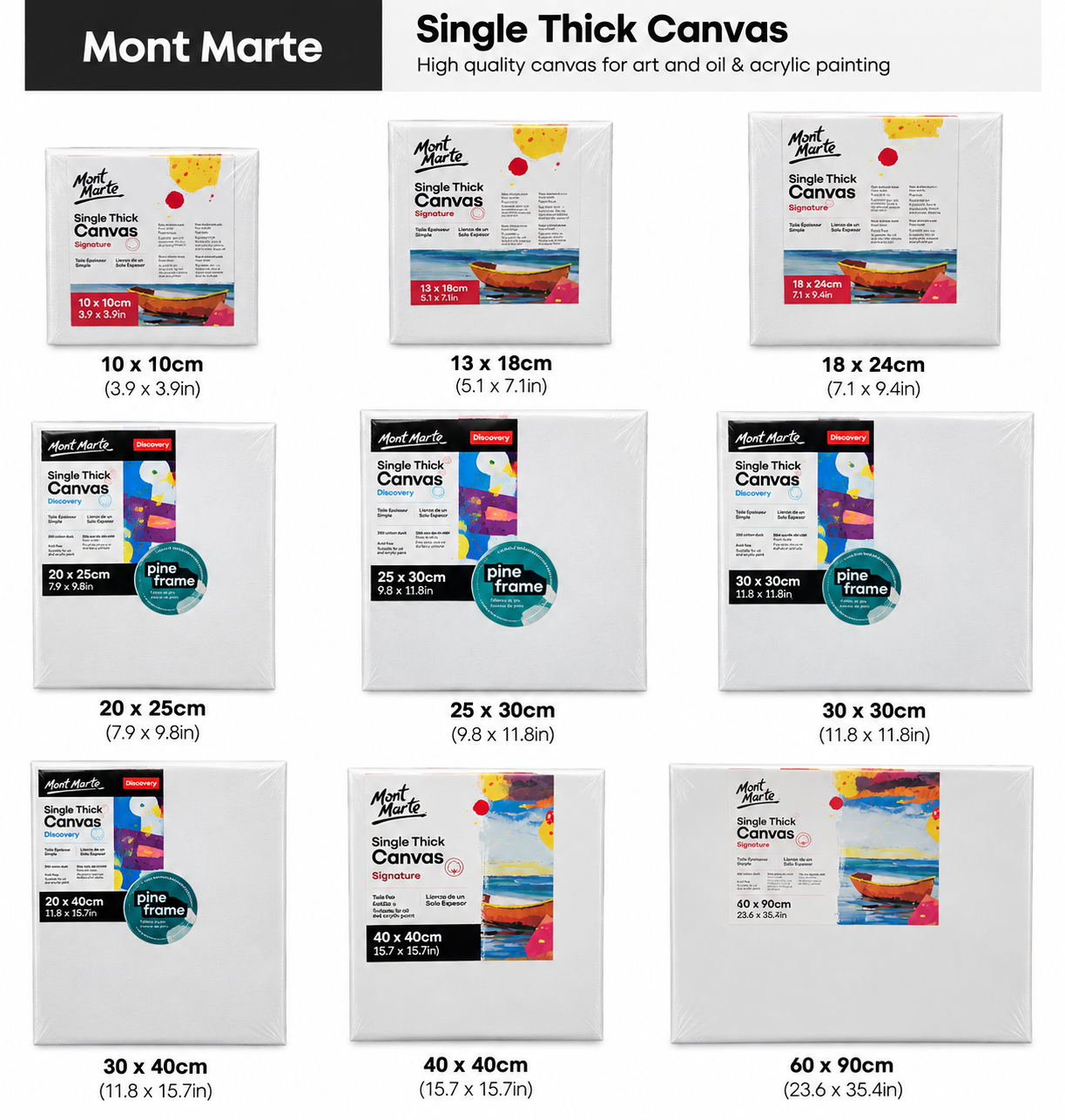Mont Marte Single Thick Canvas