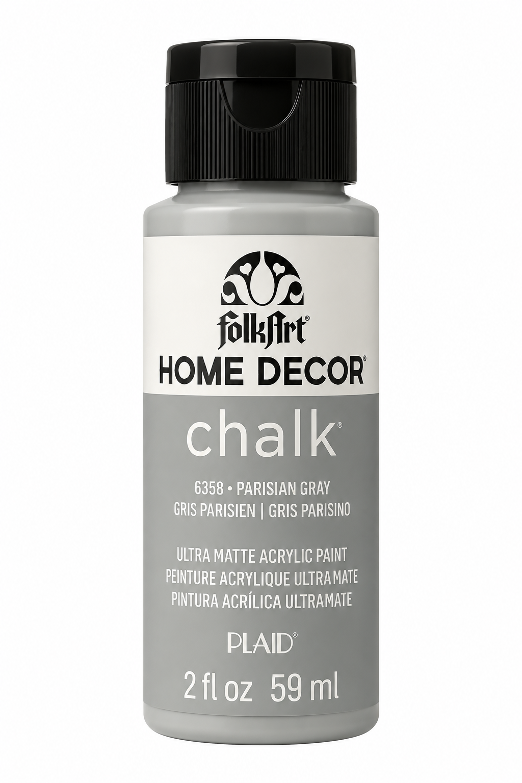 FolkArt Home Decor Chalk Acrylic Paint Parisian Gray 59ml