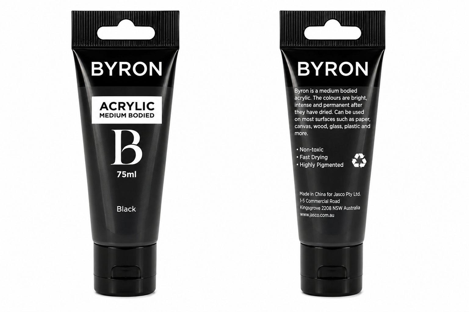 Byron Acrylic Paint 75ml Black