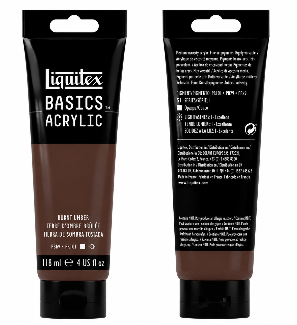 Liquitex Basics Acrylic Paint Burnt Umber 118ml