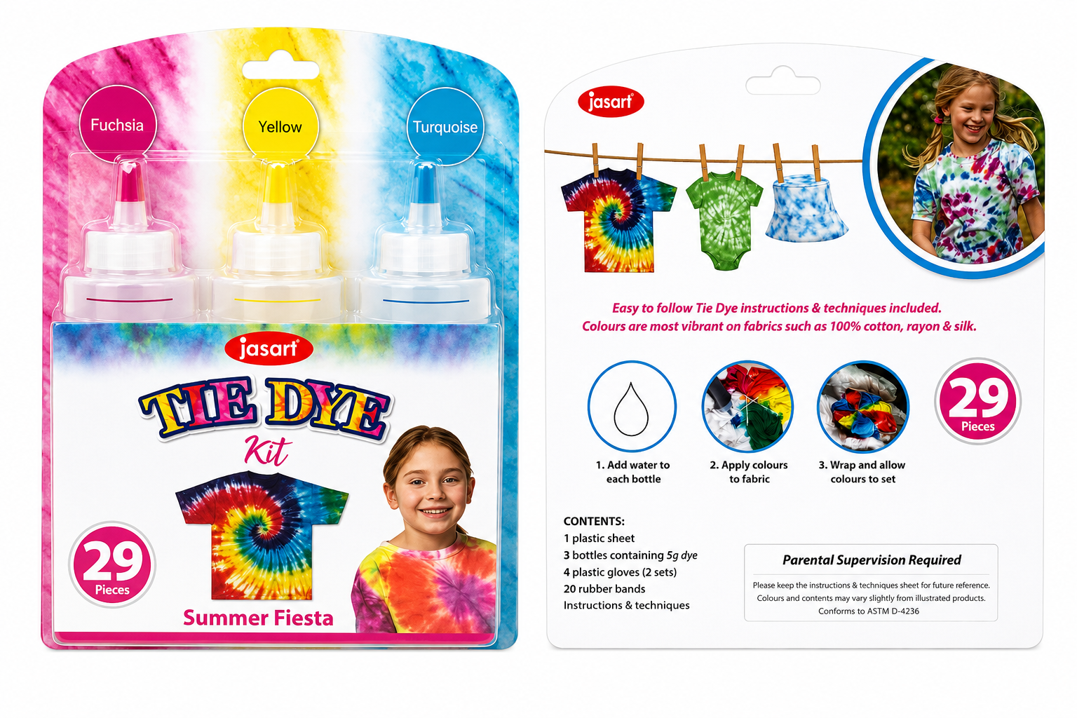 Jasart Tie Dye Kit Summer Fiesta 29 Pieces