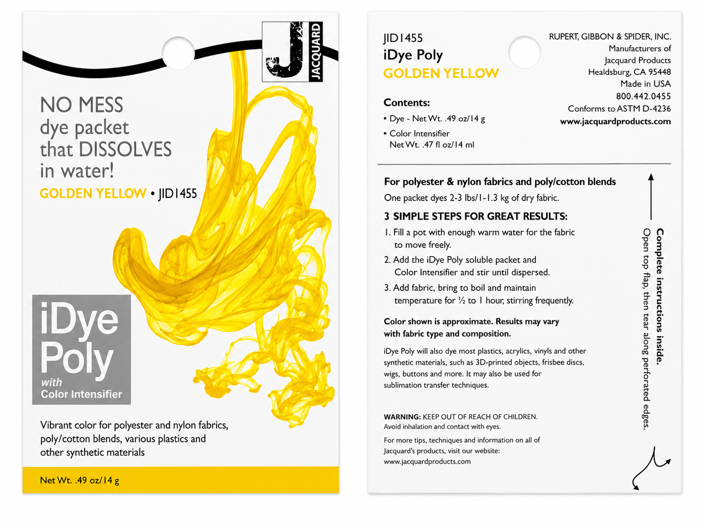 Jacquard iDye Poly Golden Yellow 14g